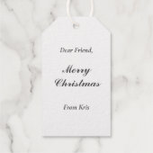 Twinkle Stars Gold Muster Weihnachten Geschenkanhänger (Rückseite)