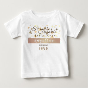 Twinkle Stern 1. Geburtstag Baby Mädchen T-shirt