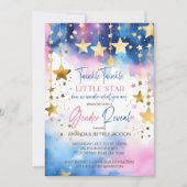 Twinkle Tinkle kleine Sternengeschlecht offenbart Einladung (Vorderseite)