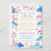 Twinkle Tinkle Stern Geschlecht offenbaren Gedicht Einladung (Vorderseite)