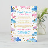 Twinkle Tinkle Stern Geschlecht offenbaren Gedicht Einladung (Stehend Vorderseite)