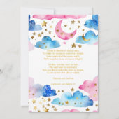 Twinkle Tinkle Stern Geschlecht offenbaren Gedicht Einladung (Rückseite)