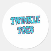 Twinkle Toes Runder Aufkleber (Vorderseite)