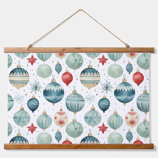 Twinkle Treetop Schätze Weihnachten Wandteppich Mit Holzrahmen (Vorne)