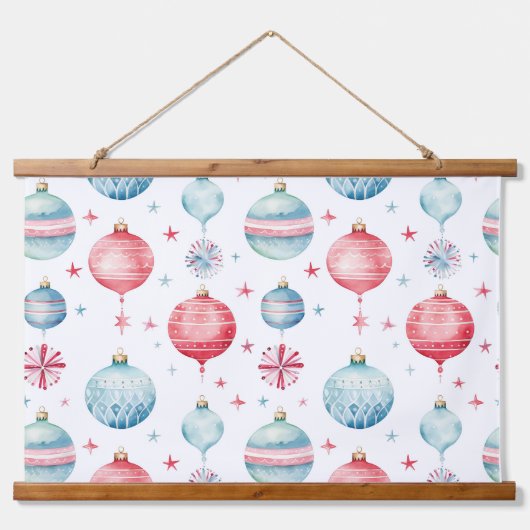 Twinkle Treetop Schätze Weihnachten Wandteppich Mit Holzrahmen (Vorne)