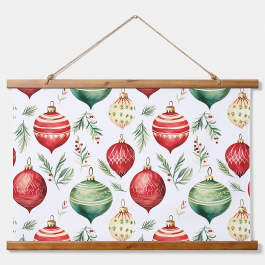 Twinkle Treetop Schätze Weihnachten Wandteppich Mit Holzrahmen (Vorne)