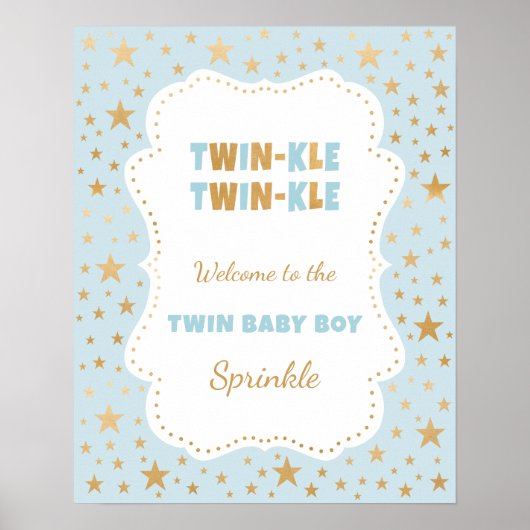 Twinkle Twin Baby Sprinkball Begrüßungszeichen Poster (Vorne)