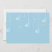 Twinkle Twinkle Baby Boy Blue Foto Niedlich Birth Ankündigung (Rückseite)