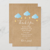 Twinkle Twinkle Baby Boy Dusche Danke, Gedicht Dankeskarte (Vorne/Hinten)