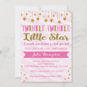 Twinkle Twinkle Baby Dusche Einladung (Vorderseite)