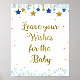 Twinkle Twinkle Baby Dusche Wünsche für Babysignat Poster