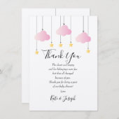 Twinkle Twinkle Baby Girl Dusche Danke, Gedicht Dankeskarte (Vorne/Hinten)