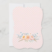 Twinkle Twinkle Baby Sprinkle Gedicht Peach Gray Einladung (Rückseite)