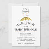 Twinkle twinkle baby sprinkle gender gender neutra einladung (Vorderseite)