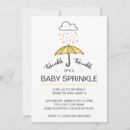 Twinkle twinkle baby sprinkle gender gender neutra einladung