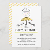 Twinkle twinkle baby sprinkle gender gender neutra einladung (Vorne/Hinten)