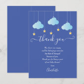 Twinkle Twinkle Babydusche Danke, Gedicht Dankeskarte (Vorne/Hinten)