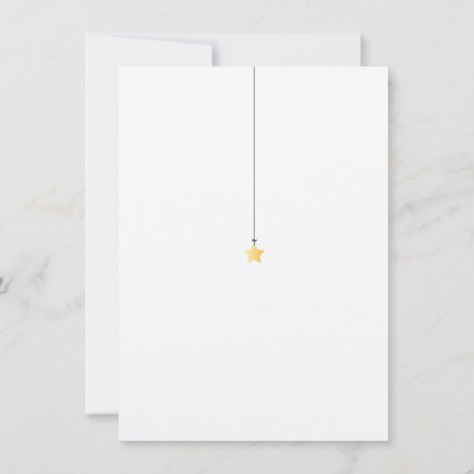 Twinkle Twinkle Babydusche Danke, Gedicht Dankeskarte (Rückseite)