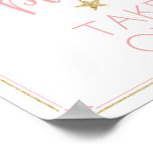 Twinkle Twinkle Babydusche ein Zeichen nehmen Poster (Ecke)