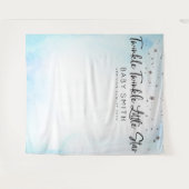 Twinkle Twinkle Babydusche Hintergrund Blau Wandteppich (Vorderseite (Horizontal))