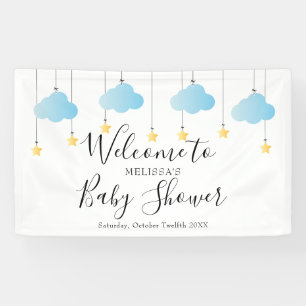 Twinkle Twinkle Blauer Junge Baby Shower Willkomme Banner