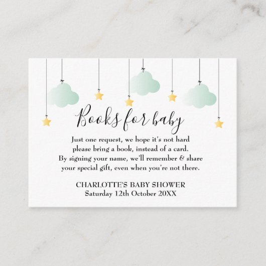 Twinkle Twinkle Bücher für Babybettwäsche Begleitkarte (Vorderseite)