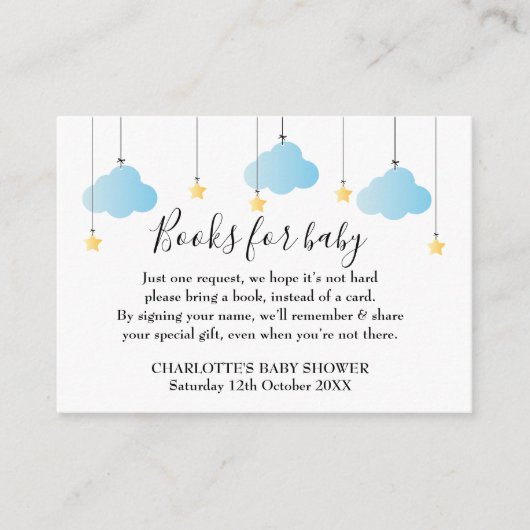 Twinkle Twinkle Bücher für Babybettwäsche Begleitkarte (Vorderseite)