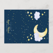 Twinkle Twinkle Budget Baby Boy Dusche einladen Postkarte (Rückseite)