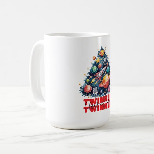 Twinkle Twinkle Christmas Star Kaffeetasse (Vorderseite Links)