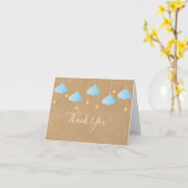 Twinkle Twinkle Danke Rustic Kraft Boho Karte (Gelbe Blume)