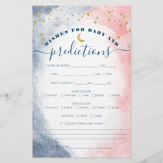 Twinkle Twinkle Double Sided Gender Reveal Games (Vorderseite)