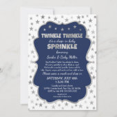 Twinkle Twinkle Drop-in Baby Sprinkle Einladung (Vorderseite)