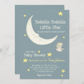 Twinkle Twinkle - Einladung zur Babydusche (Vorne/Hinten)