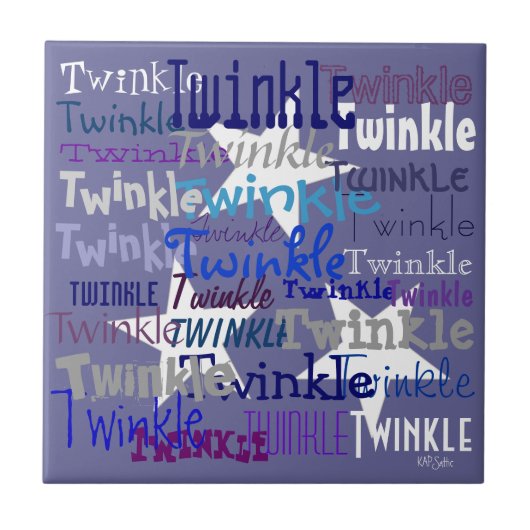 Twinkle Twinkle Fliese (Vorderseite)