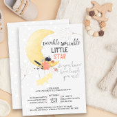 Twinkle Twinkle Floral Moon Baby Sprinkle Einladung