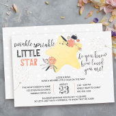 Twinkle Twinkle Floral Star Baby Sprinkle Einladung