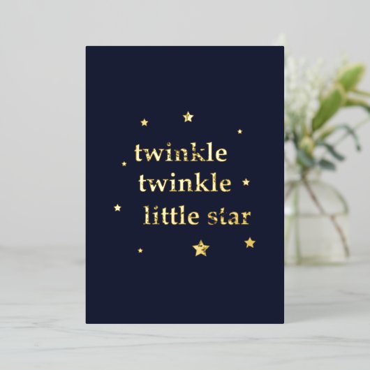Twinkle Twinkle Folien Feiertagskarte (Stehend vorne)