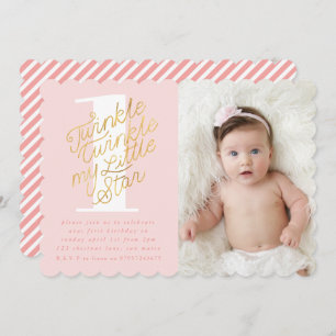 TWINKLE TWINKLE GEBURTSTAGSPARTEEINLADUNG EINLADUNG