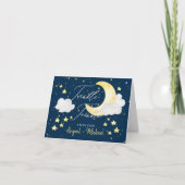 Twinkle Twinkle Gender-Neutral Baby Dankeskarte (Vorderseite)