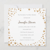 Twinkle Twinkle Gender Neutral Baby Dusche einlade Einladung (Rückseite)