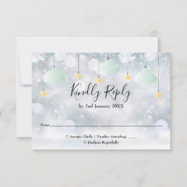 Twinkle Twinkle Gender Neutral Winter Baby Dusche RSVP Karte