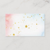 Twinkle Twinkle Gender Reveal Abstimmungskarten Visitenkarte (Rückseite)