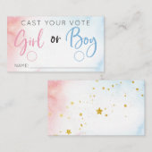 Twinkle Twinkle Gender Reveal Abstimmungskarten Visitenkarte (Vorne/Hinten)
