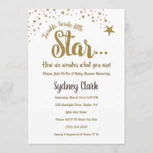 Twinkle Twinkle Gender Reveal Baby Shower Einladun Einladung