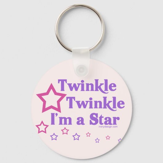 Twinkle Twinkle Ich bin ein Star Schlüsselanhänger (Rückseite)
