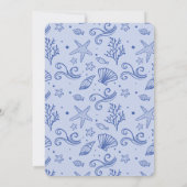 Twinkle Twinkle Iridescent Ocean Meerjungfrau Lila Einladung (Rückseite)