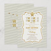 Twinkle Twinkle Kinderdusche Einladung (Vorne/Hinten)