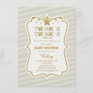 Twinkle Twinkle Kinderdusche Einladung