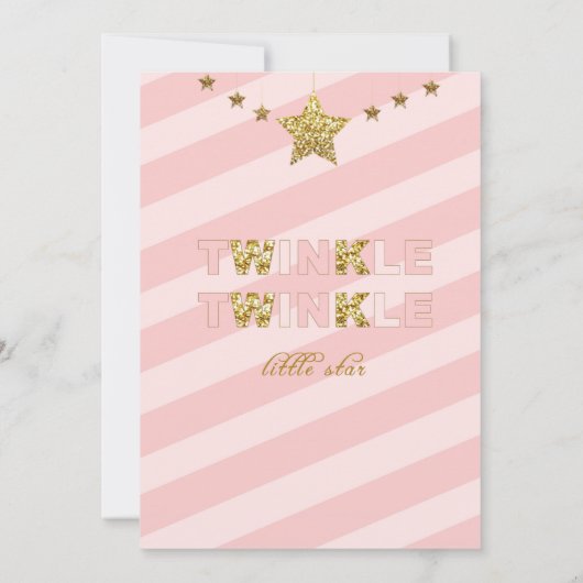 Twinkle Twinkle Kinderdusche Einladung (Rückseite)