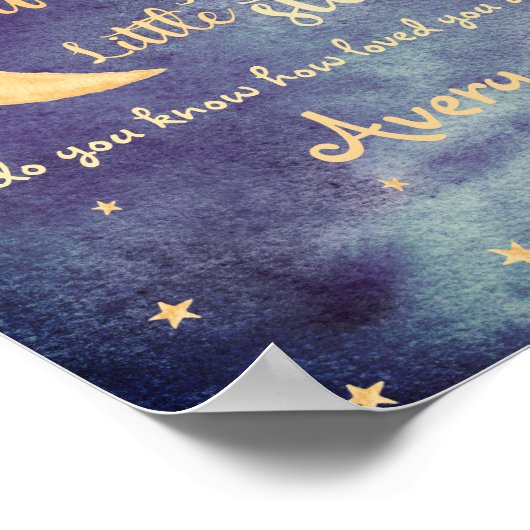 Twinkle Twinkle Kinderzimmer Aquarell Poster (Ecke)